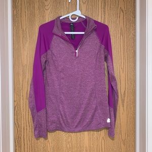 RBX Medium Quarter Zip Athletic Top Purple